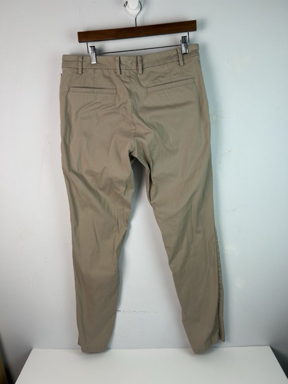 Birddogs Pants Mens 34x32 (x31) Beige Tan Lined Stretch Chino Performance Slim